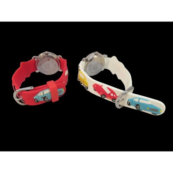 Children Geneva 3D Multi Color Cars Rubber Band Watches 2 piece Lot - Picture 7 of 11